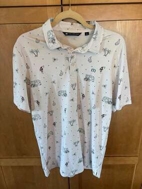Travis Mathew Cookie Swap Polo x Volkswagen Golf Shirt Size L